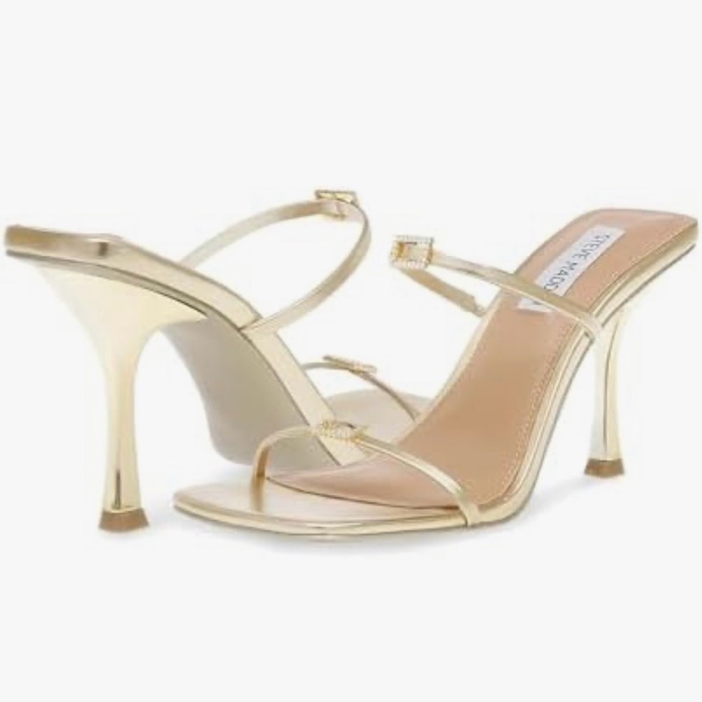 Steve Madden Gold Strappy Heels